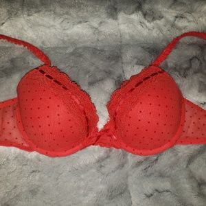Red 36 B Push-Up Bra
